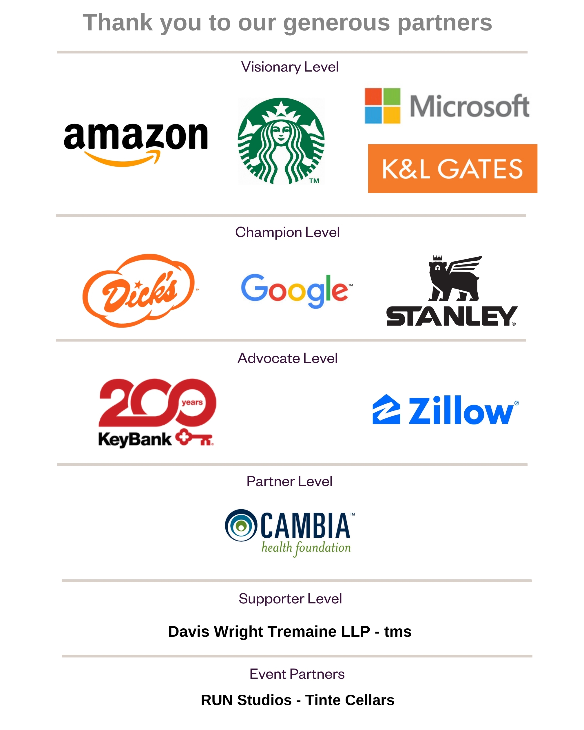 2025 Opening Night Party Sponsors 